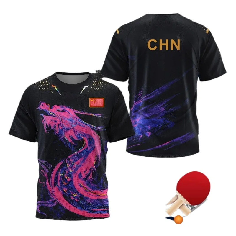 Badminton Lovers - قميص رياضي للرجال بتصميم تنس الطاولة